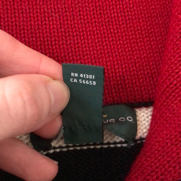 Ralph Lauren Striped Quarter Zip Sweater Petite S - Picture 8 of 10